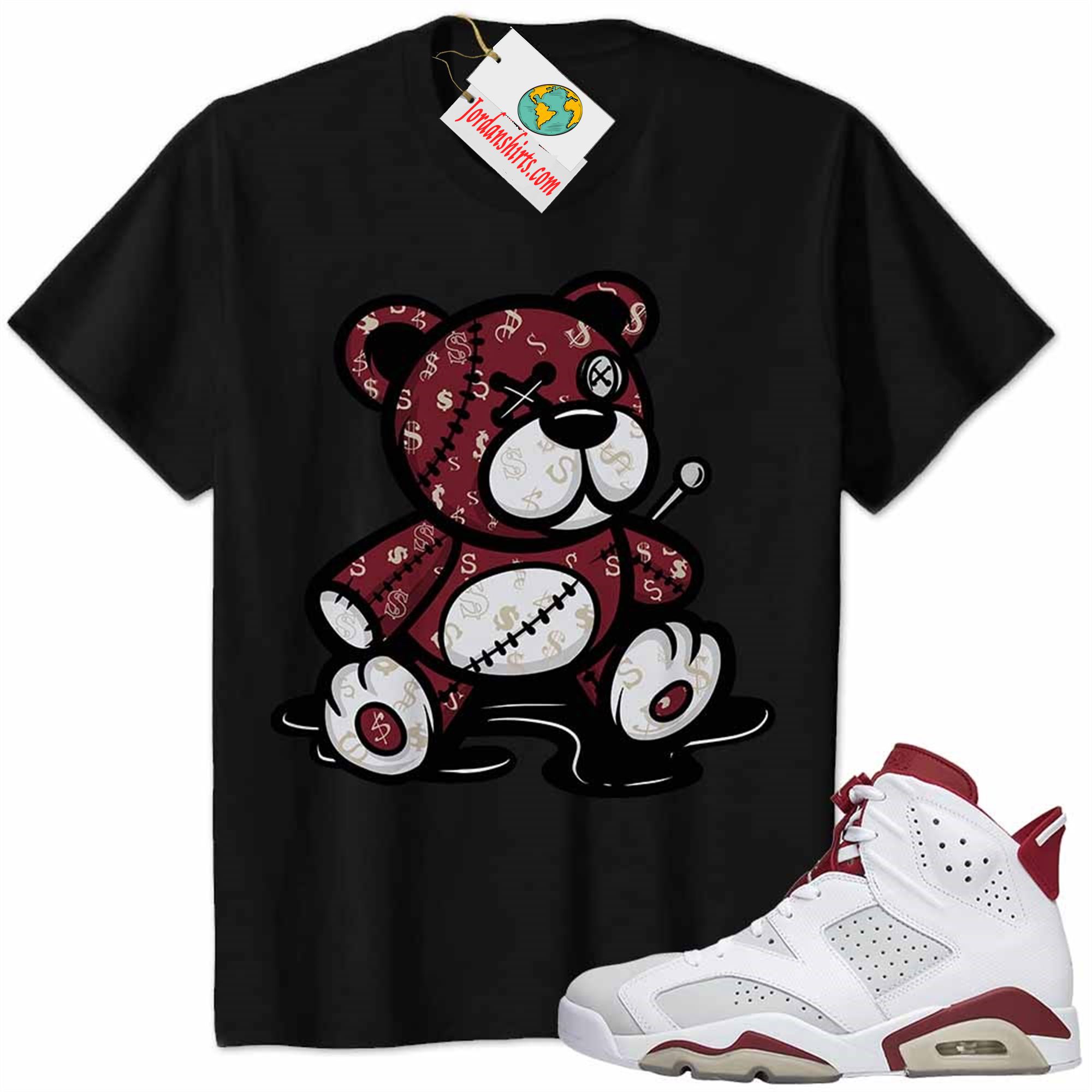 Jordan 6 Shirt, Jordan 6 Alternate Shirt Teddy Bear All Money In Black Size Up To 5xl