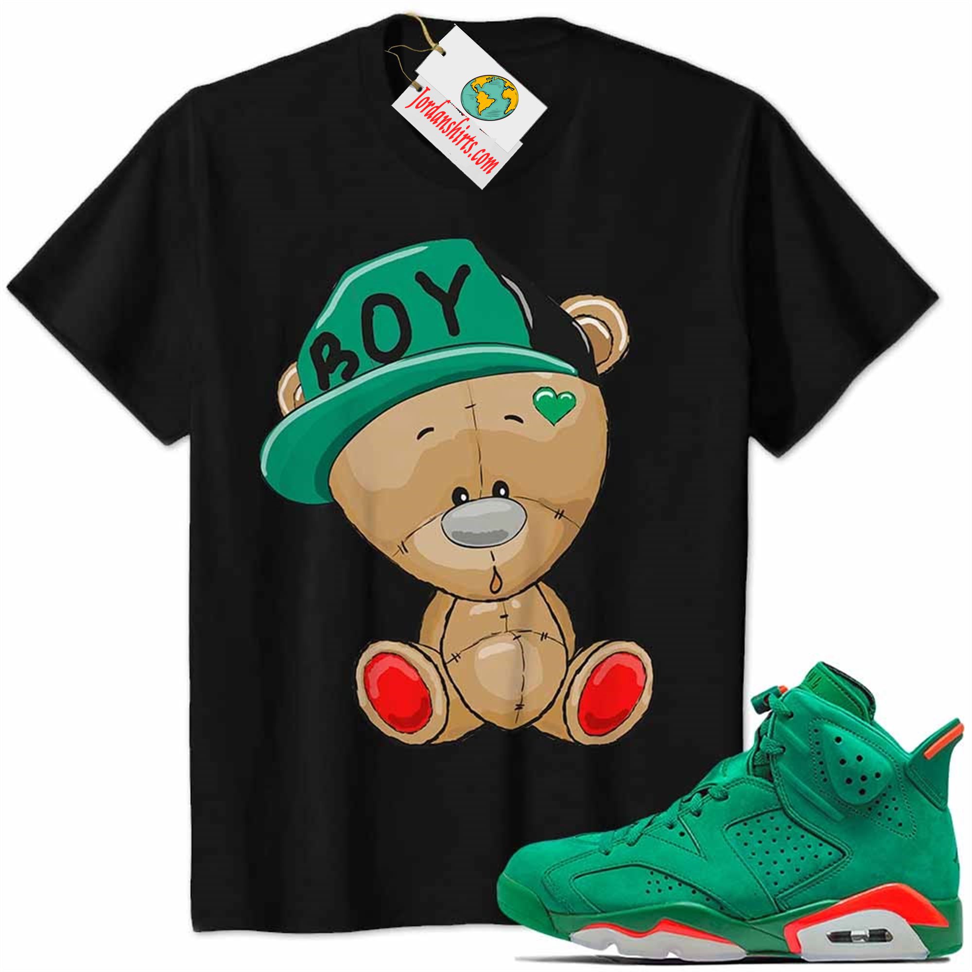 Jordan 6 Shirt, Jordan 6 Gatorade Shirt Cute Baby Teddy Bear Black Size Up To 5xl
