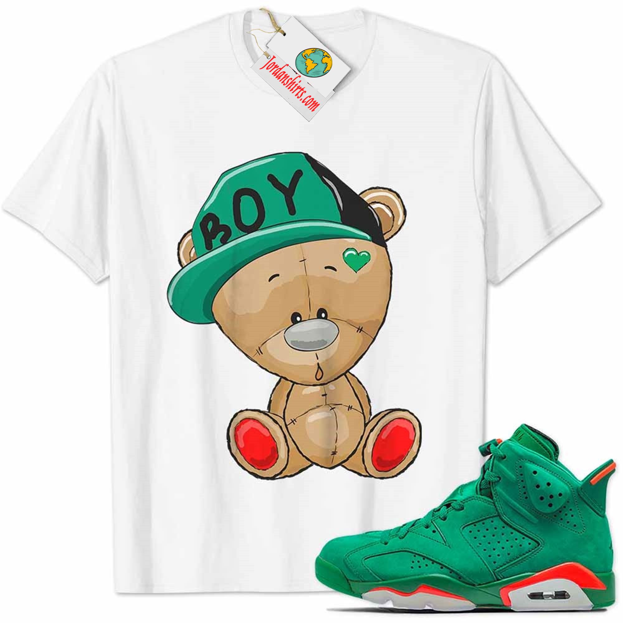 Jordan 6 Shirt, Jordan 6 Gatorade Shirt Cute Baby Teddy Bear White Plus Size Up To 5xl