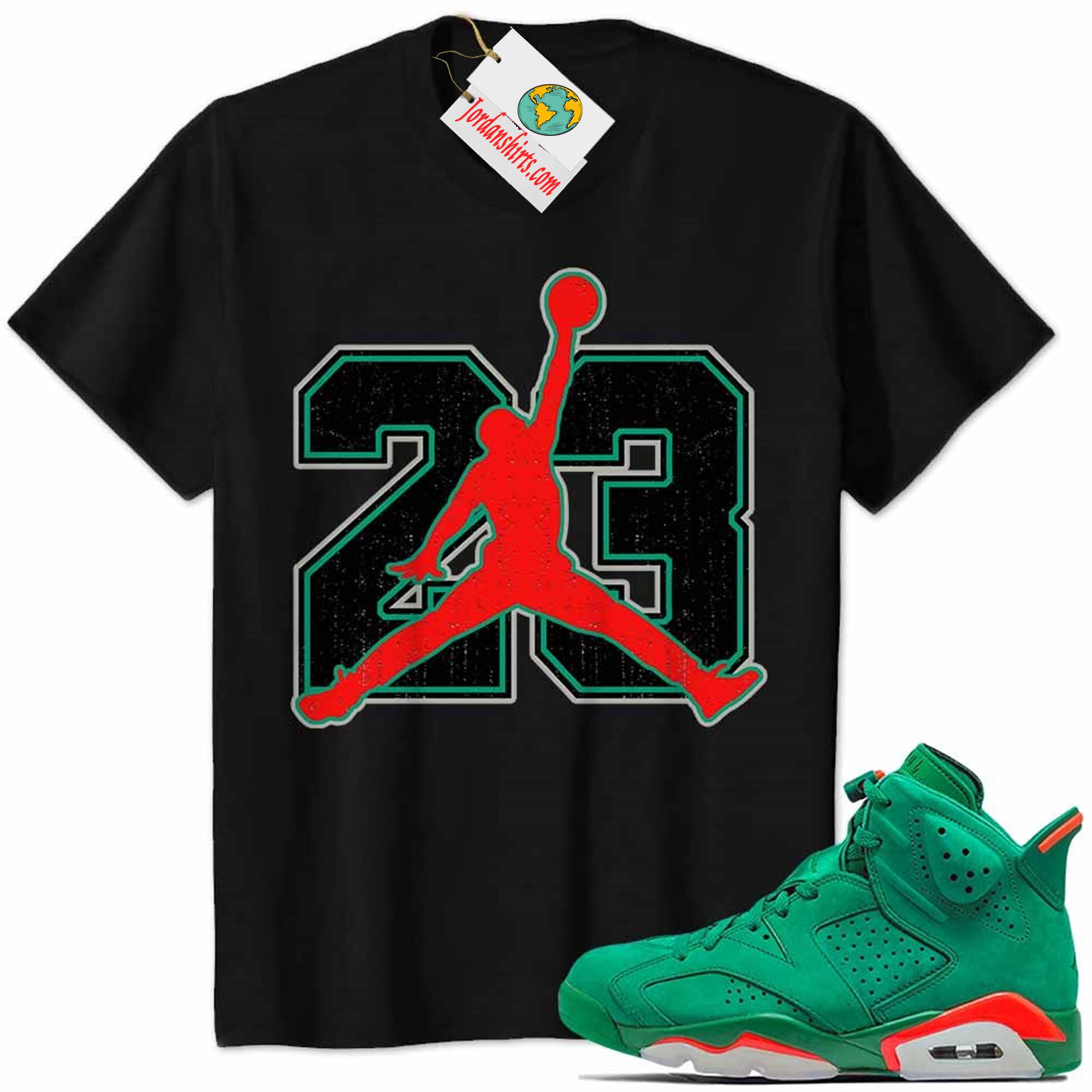Jordan 6 Shirt, Jordan 6 Gatorade Shirt Jumpman No23 Black Full Size Up To 5xl