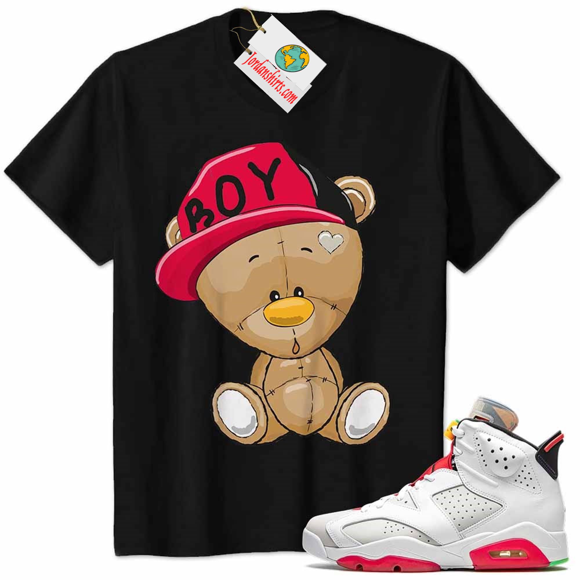 Jordan 6 Shirt, Jordan 6 Hare Shirt Cute Baby Teddy Bear Black Size Up To 5xl
