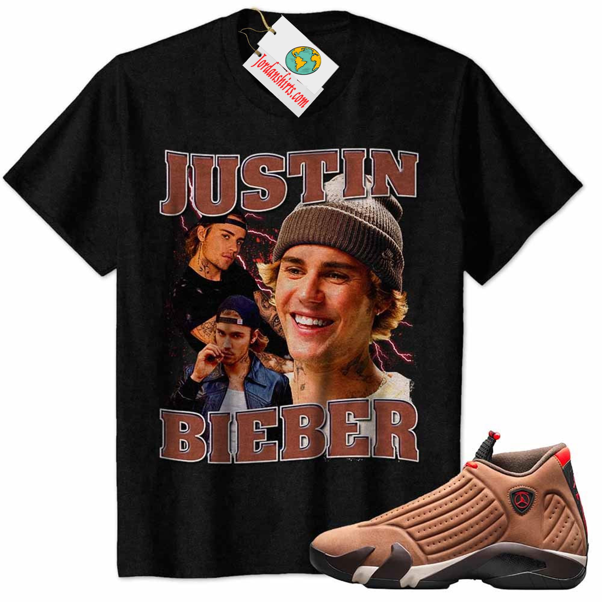 Jordan 14 Shirt, Justin Bieber Black Air Jordan 14 Winterized 14s Size Up To 5xl