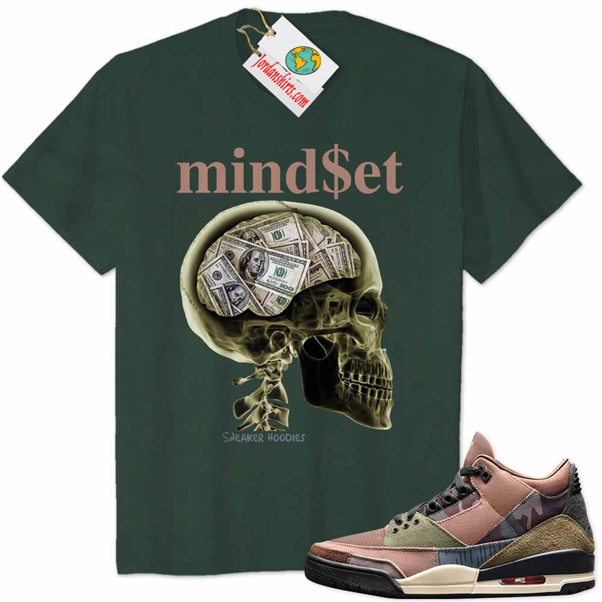 Jordan 3 Shirt, Mind Set Skull X-ray With Dollar Forest Air Jordan 3 Patchwork 3s Size Up To 5xl