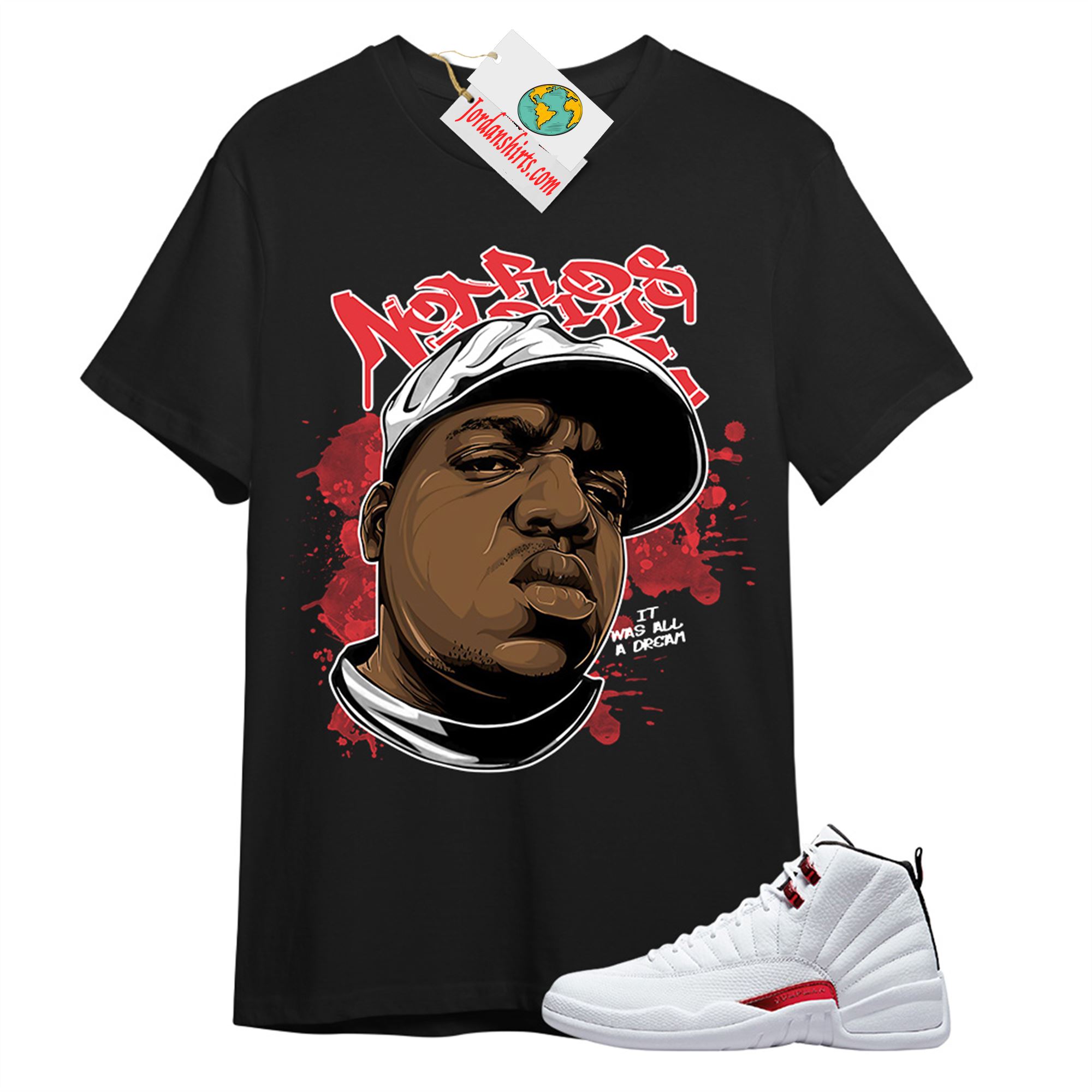 Jordan 12 Shirt, Notorious Big Black T-shirt Air Jordan 12 Twist 12s Size Up To 5xl