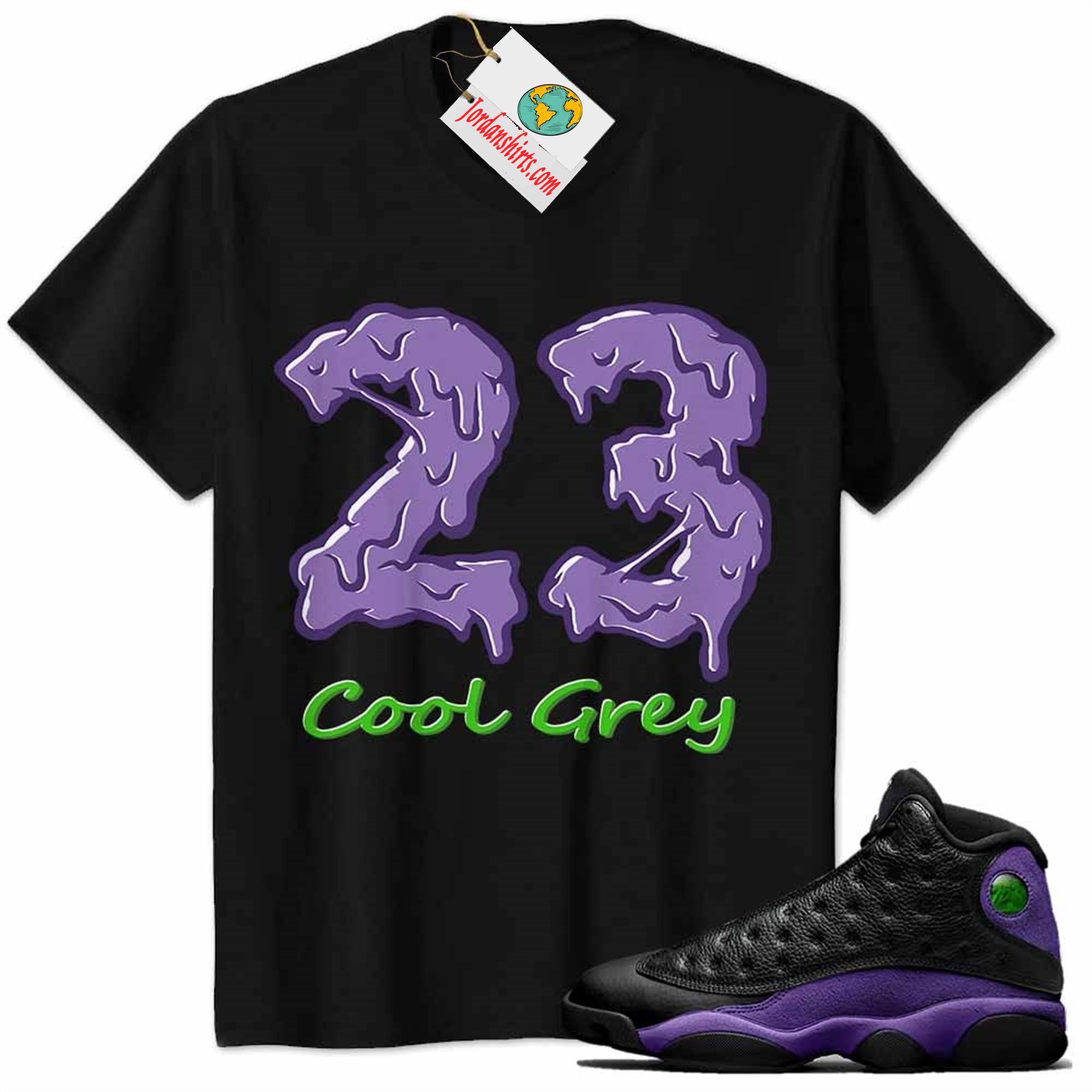 Jordan 13 Shirt, Number 23 Jordan Dripping Black Air Jordan 13 Court Purple 13s Full Size Up To 5xl