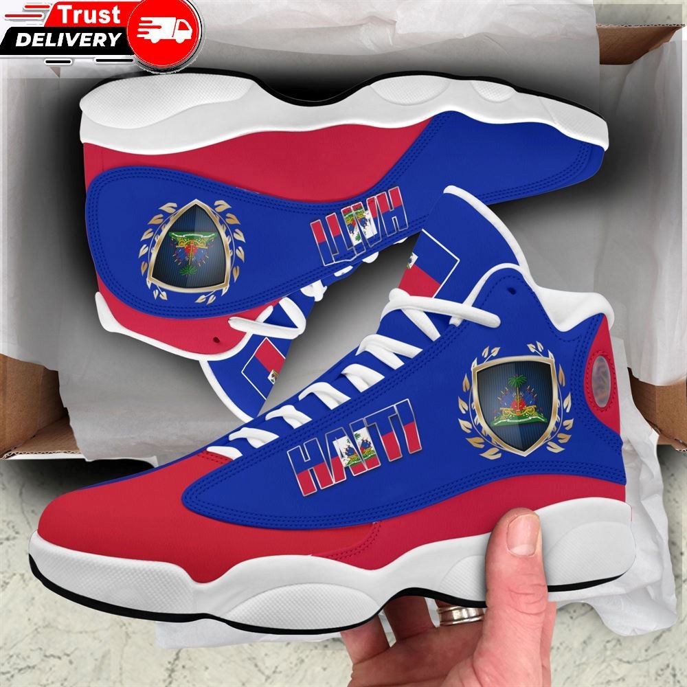 Jordan 13 Sneaker, Haiti Flag 3d High Top Sneakers Shoes