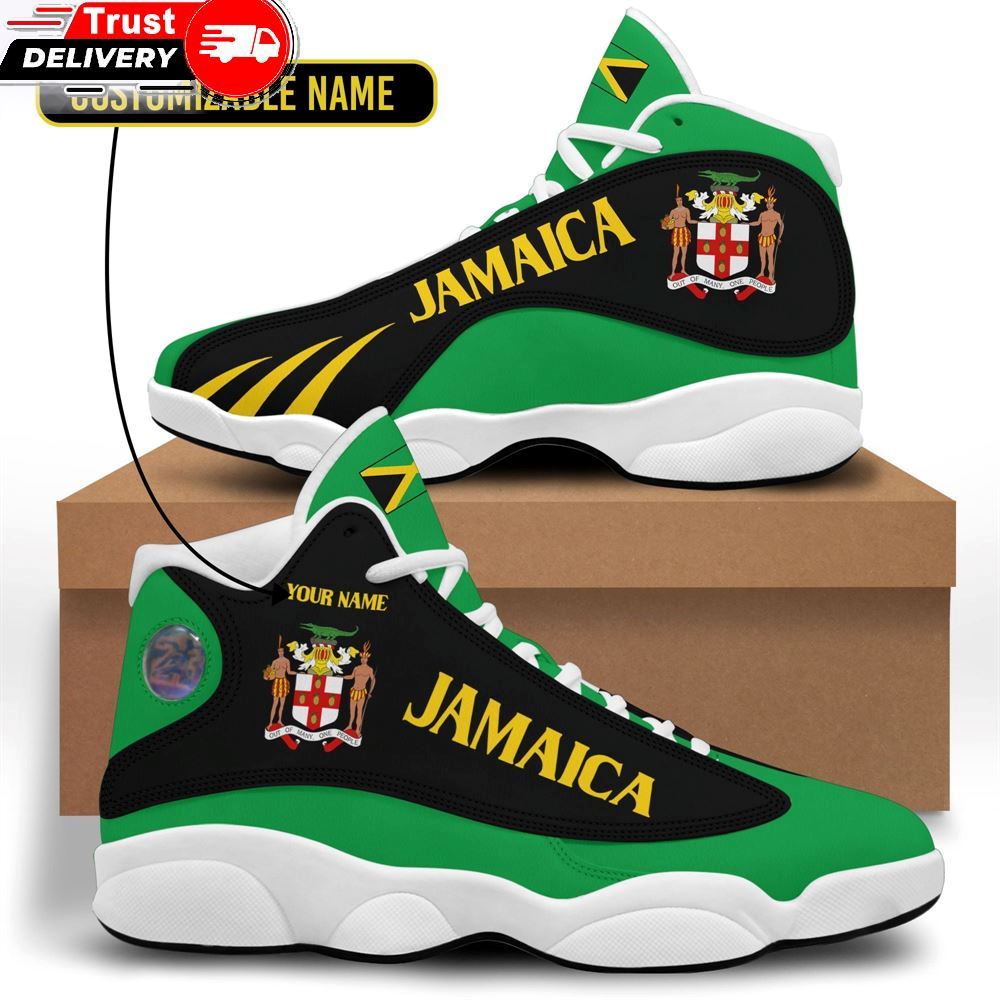 Jd 13 Sneaker, Jamaica 3d High Top Sneakers Shoes All Over Print