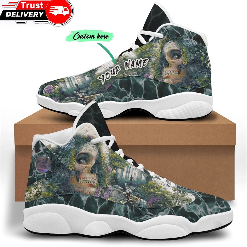 Jd 13 Shoes, Personalized Name Skull Girl 13 Sneakers Xiii Shoes