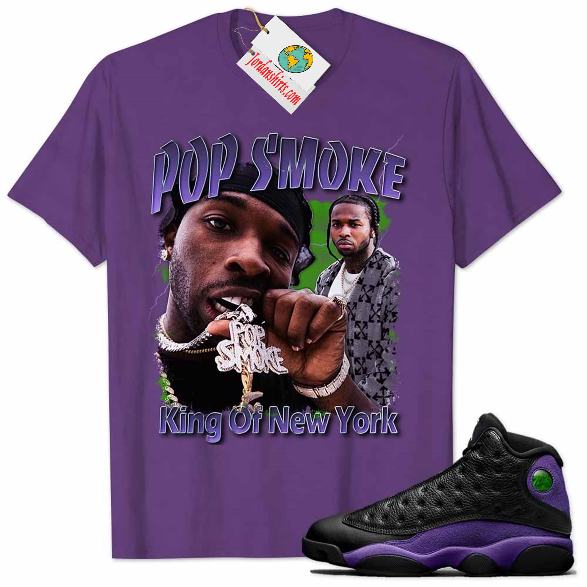 Jordan 13 Shirt, Pop Smoke Vintage 90s Purple Air Jordan 13 Court Purple 13s Size Up To 5xl