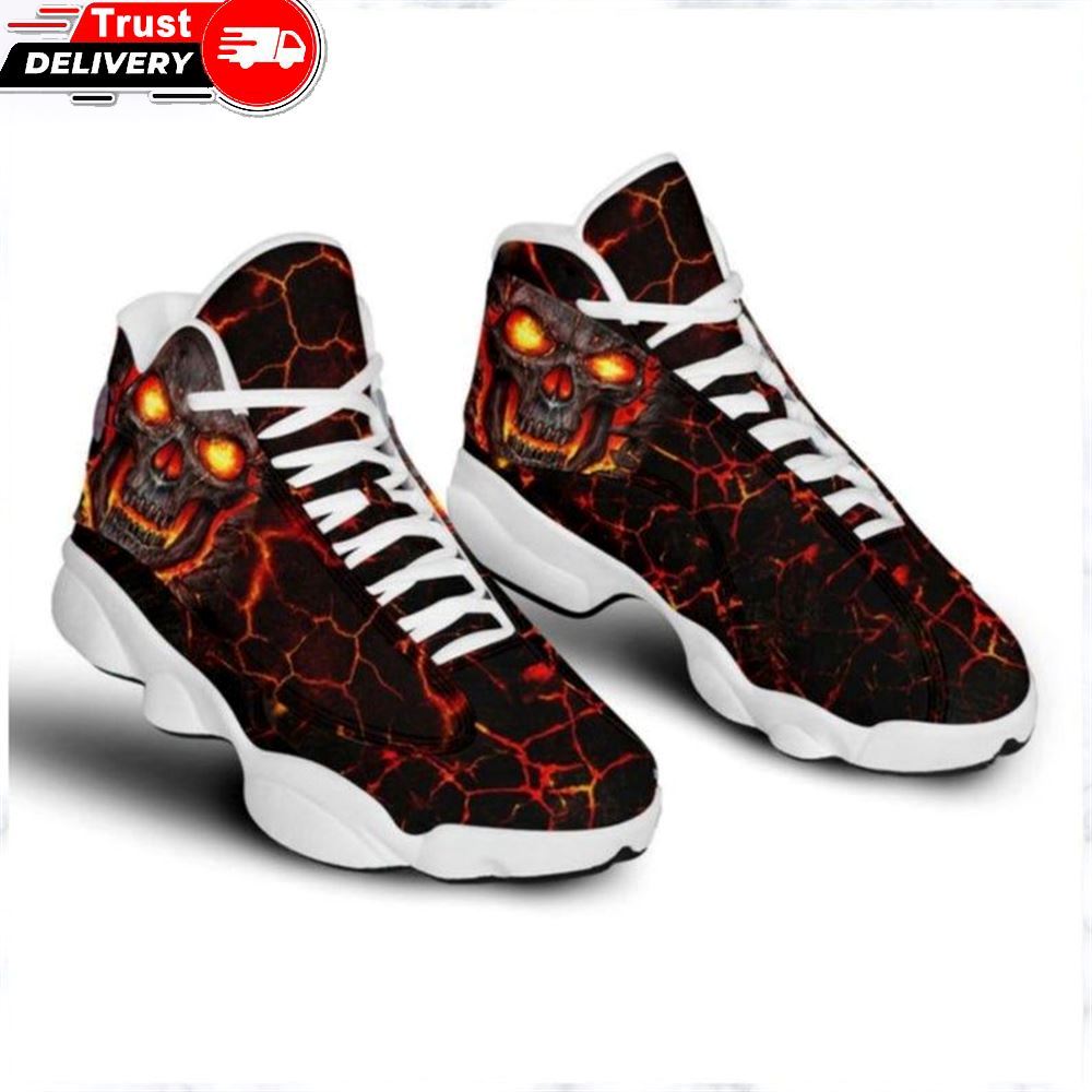 Jordan 13 Sneaker, Skull Fire Air Jd13 Sneakers Shoes Athletic Run Casual Shoes