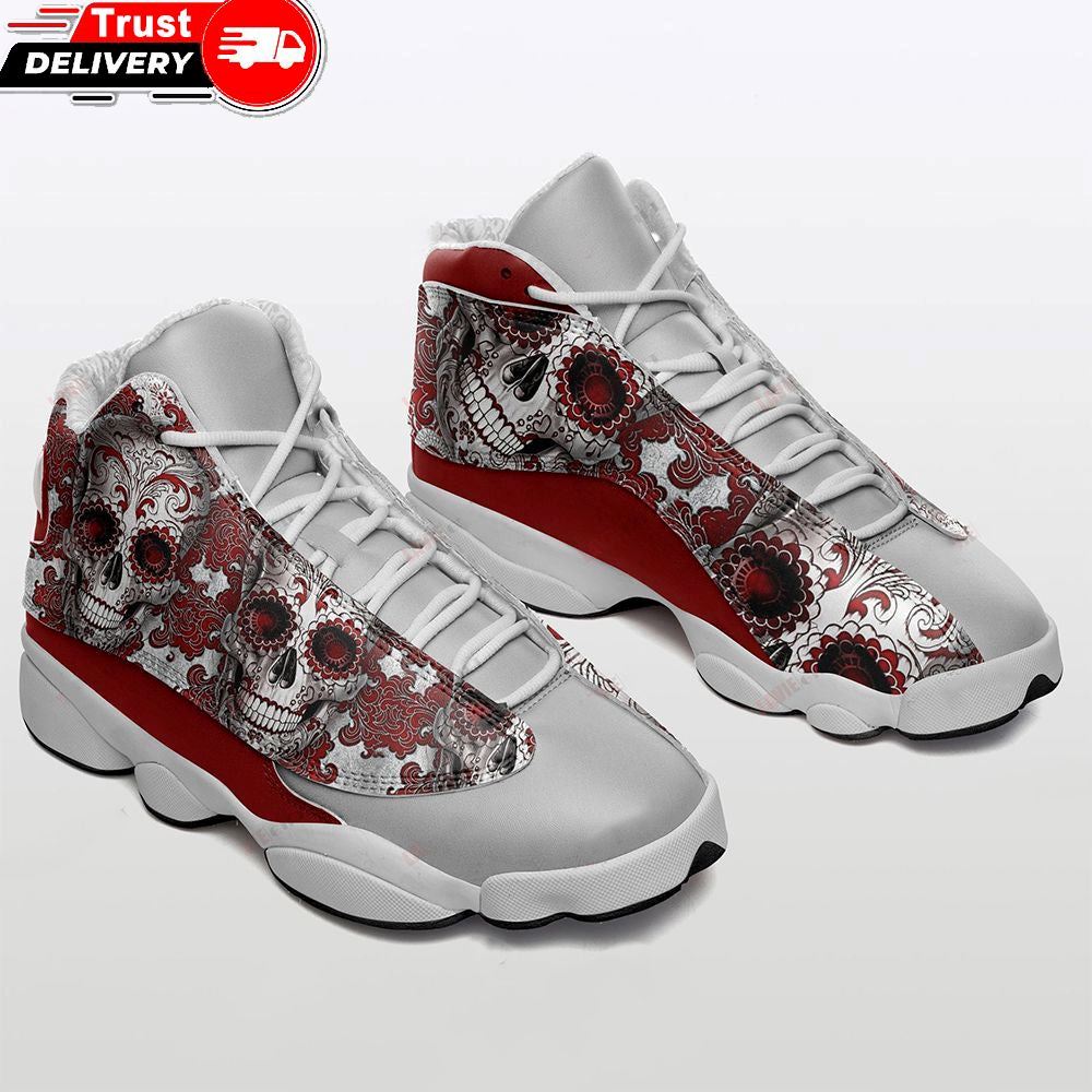 Jordan 13 Sneaker, Sugar Skull Evil Red 13 Sneakers Xiii Shoes