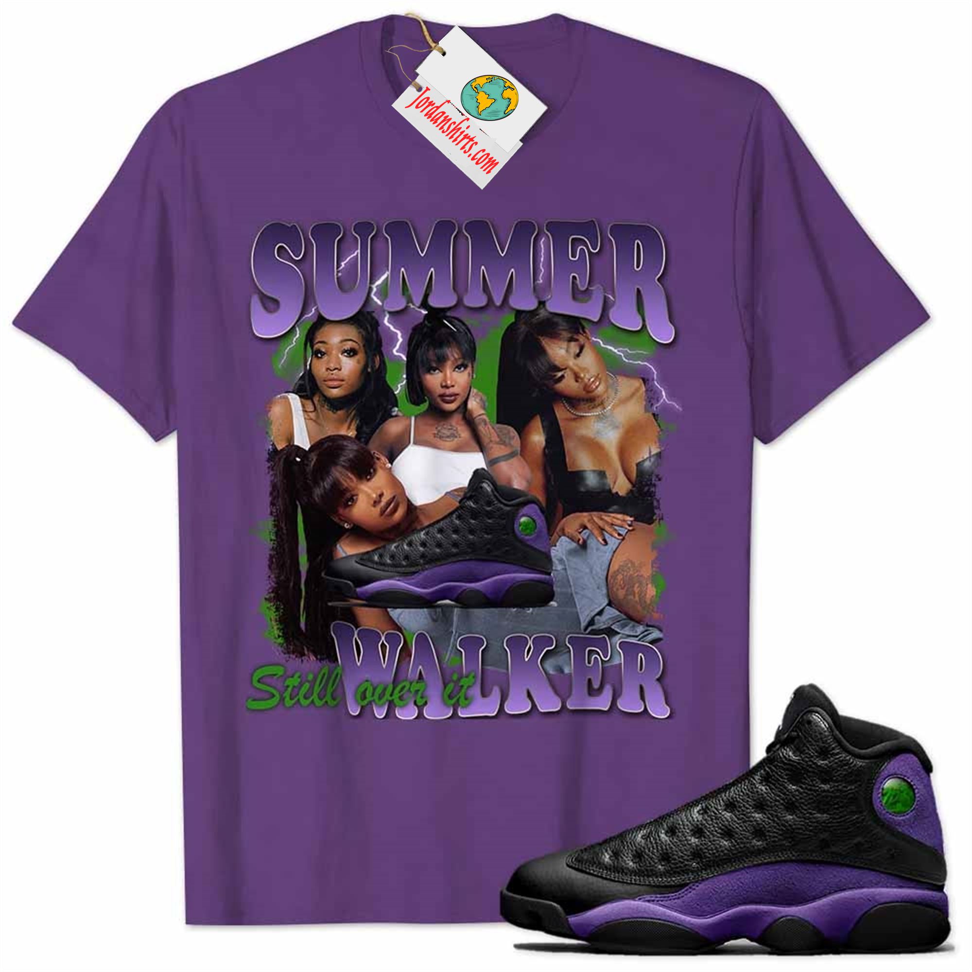 Jordan 13 Shirt, Summer Walker Vintage 90s Purple Air Jordan 13 Court Purple 13s Full Size Up To 5xl