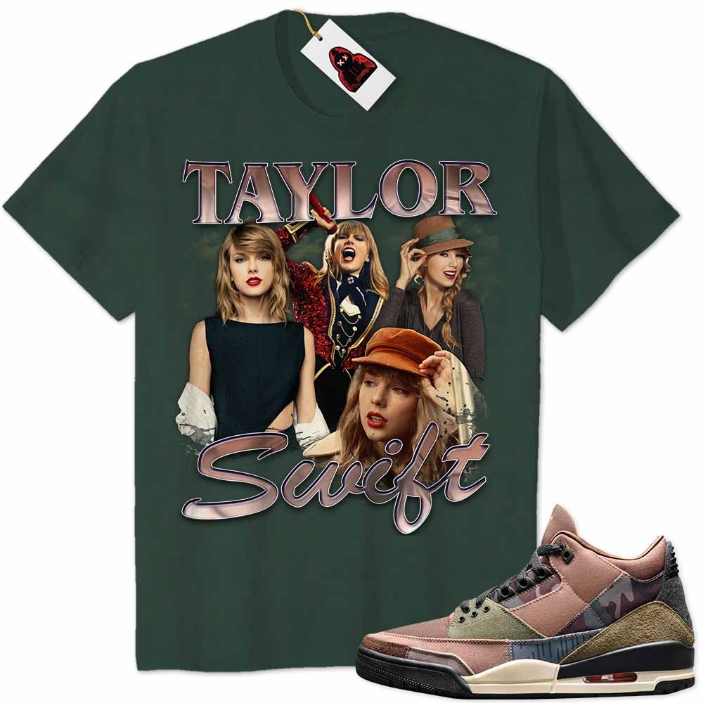 Jordan 3 Shirt, Taylor Swift Red Taylors Version Forest Air Jordan 3 Patchwork 3s Full Size Up To 5xl