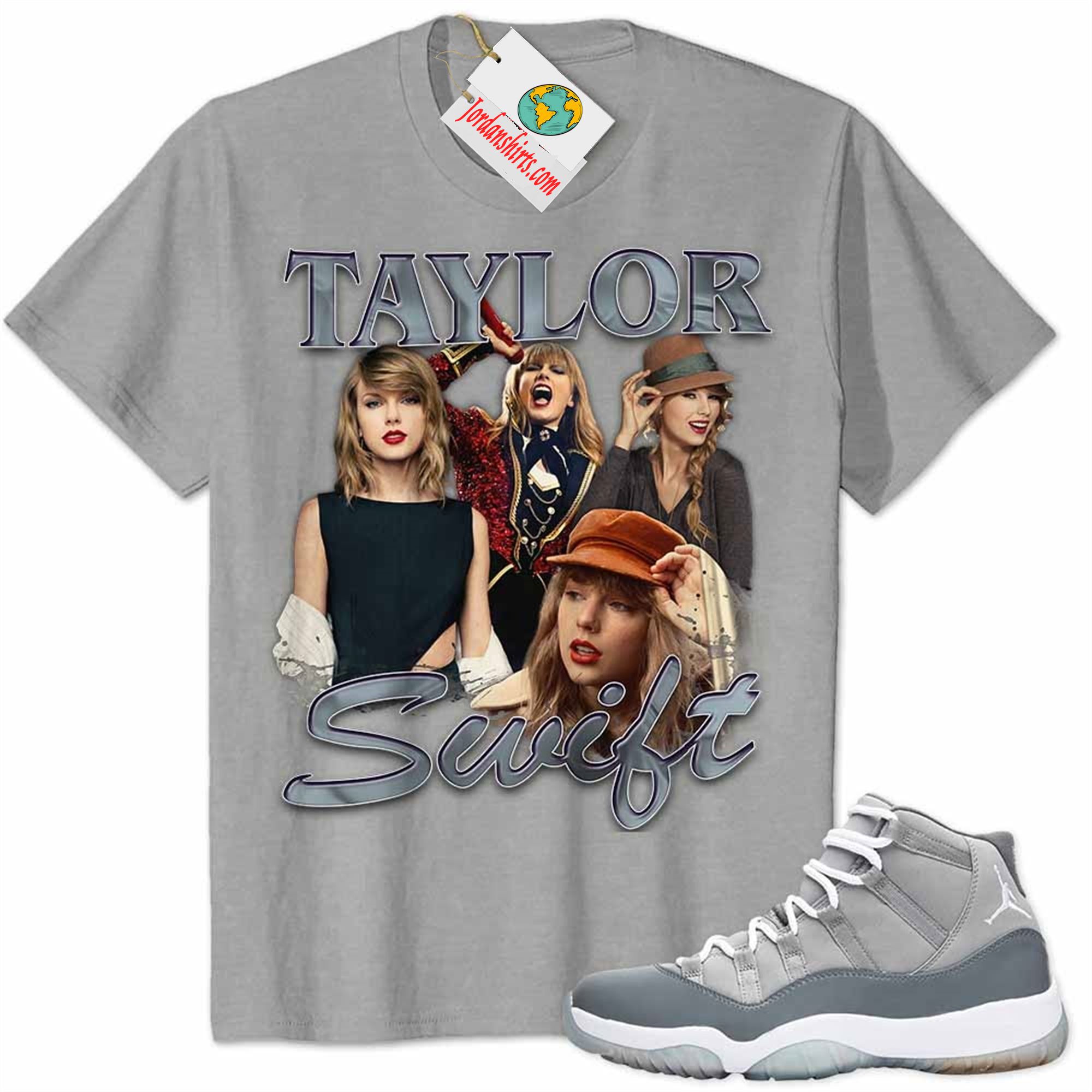 Jordan 11 Shirt, Taylor Swift Red Taylors Version Grey Air Jordan 11 Cool Grey 11s Size Up To 5xl