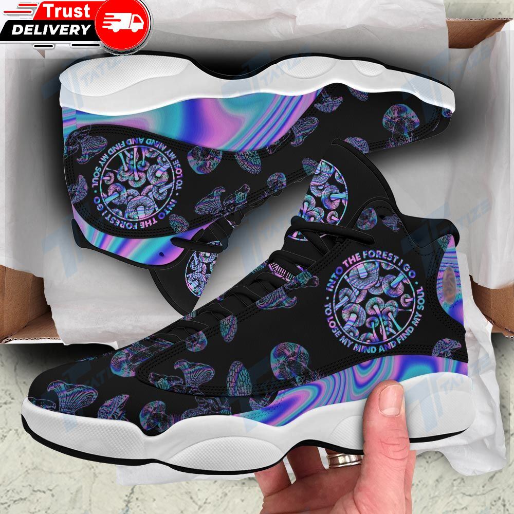Jordan 13 Shoes, Hologram Mushroom Into The Forest Sneaker J13