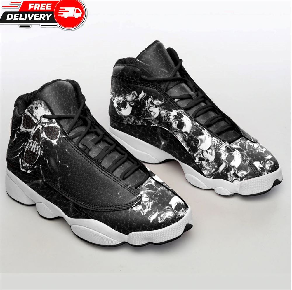 Jordan 13 Shoes, Skull Scary Air Jd13 Sneaker Sport Shoesmen And Women Shoes Jd13 Size 3 To 13