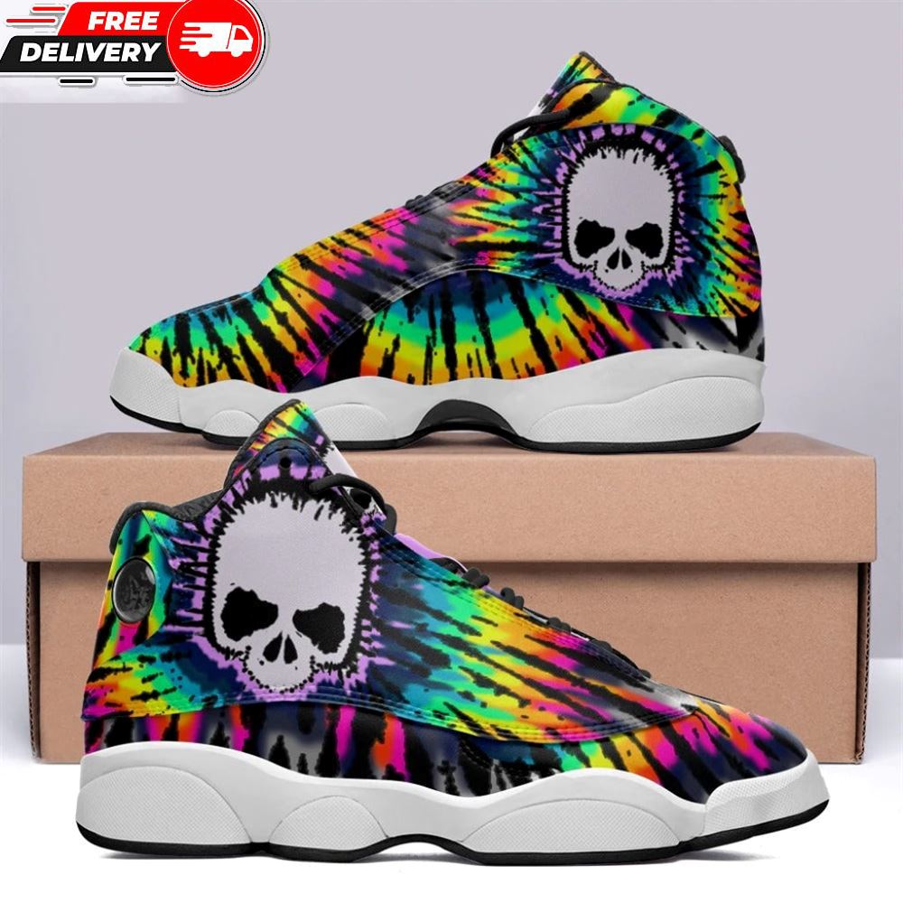 Jd 13 Shoes, Skull Tie Dye Air Jd13 Sneaker Sport Shoes-men And Women Shoes Jd13 Size 3 To 1