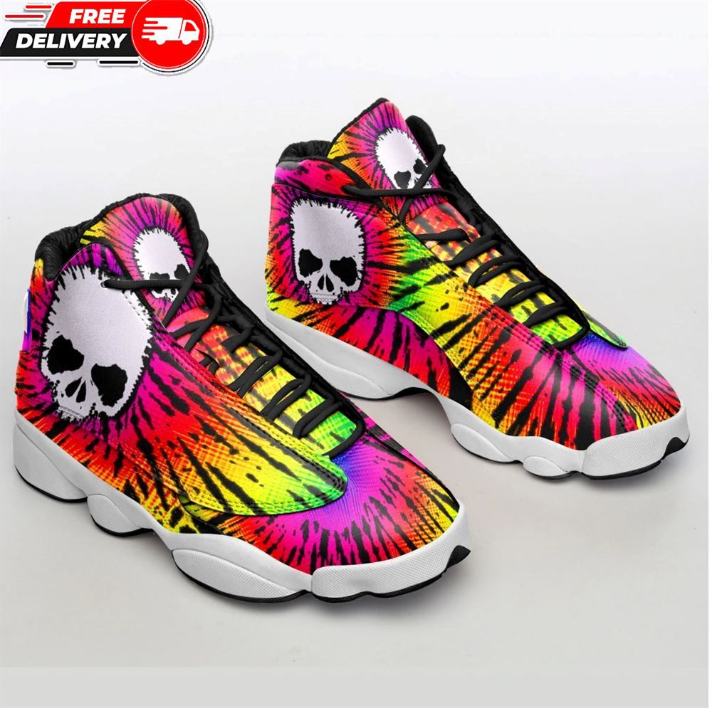 Jd 13 Shoes, Skull Tie Dye V1 Air Jd13 Sneaker Sport Shoes-men And Women Shoes Jd13 Size 3 T