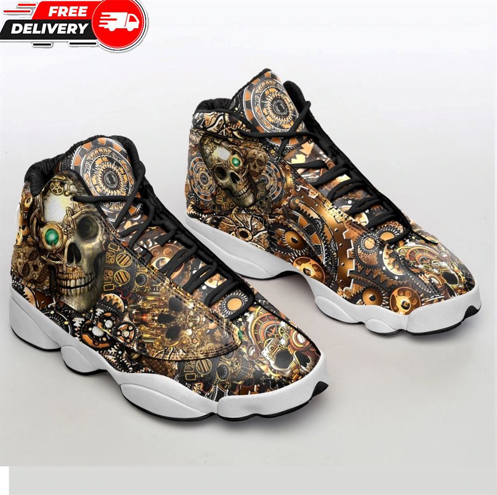 Jordan 13 Sneaker, Steampunk Skull Air Jd13 Sneaker Sport Shoes -men And Women Shoes Jd13 Size 3 T