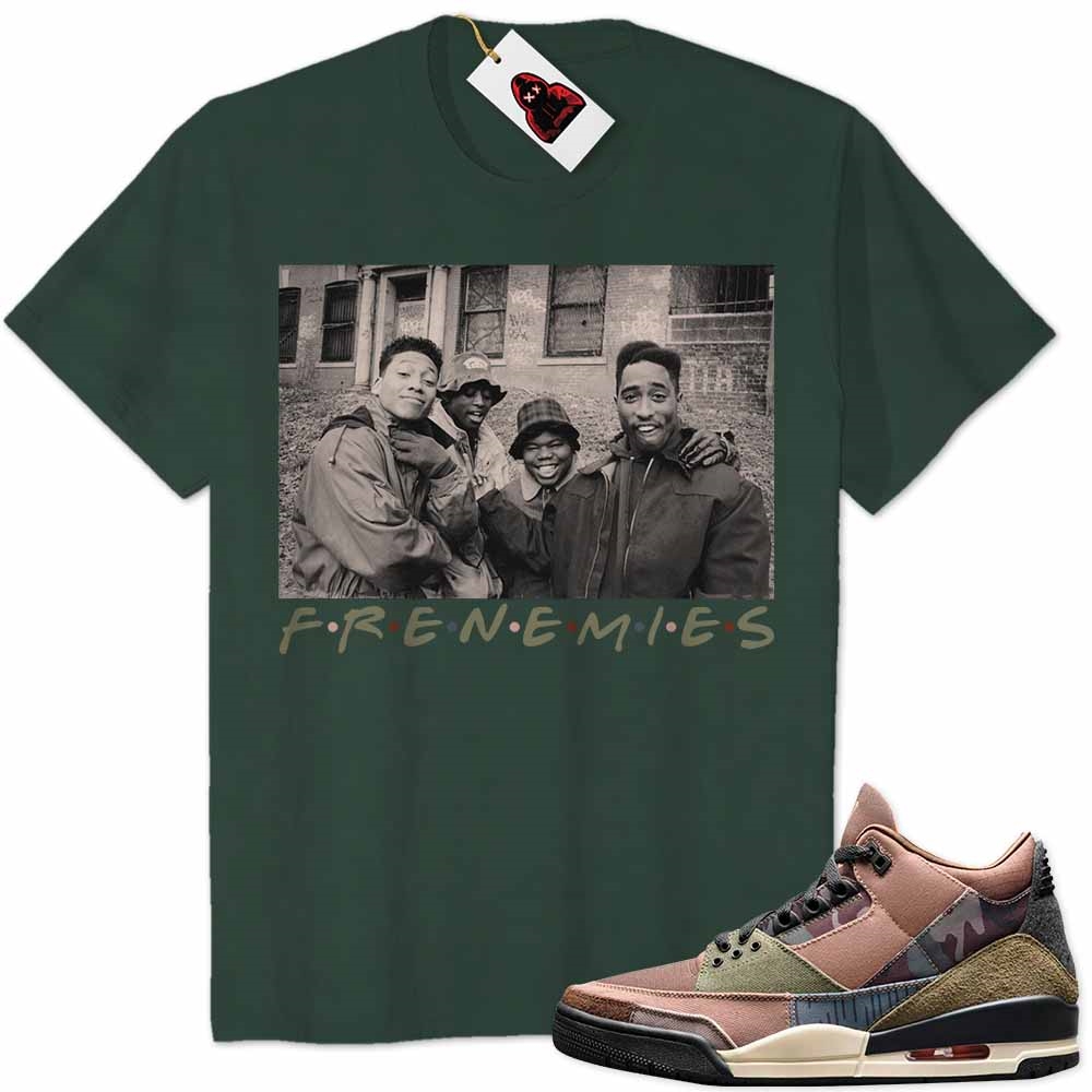 Jordan 3 Shirt, Tupac Juice Friends Vintage 90s Rap Hip Hop Forest Air Jordan 3 Patchwork 3s Full Size Up To 5xl