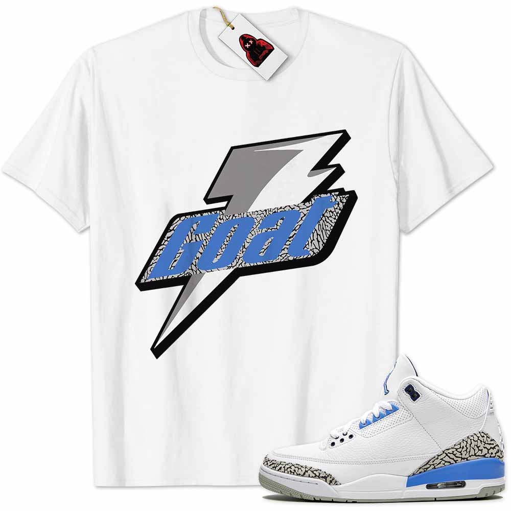 Jordan 3 Shirt, Unc 3s Shirt Goat Greatest Of All Time White Plus Size Up To 5xl
