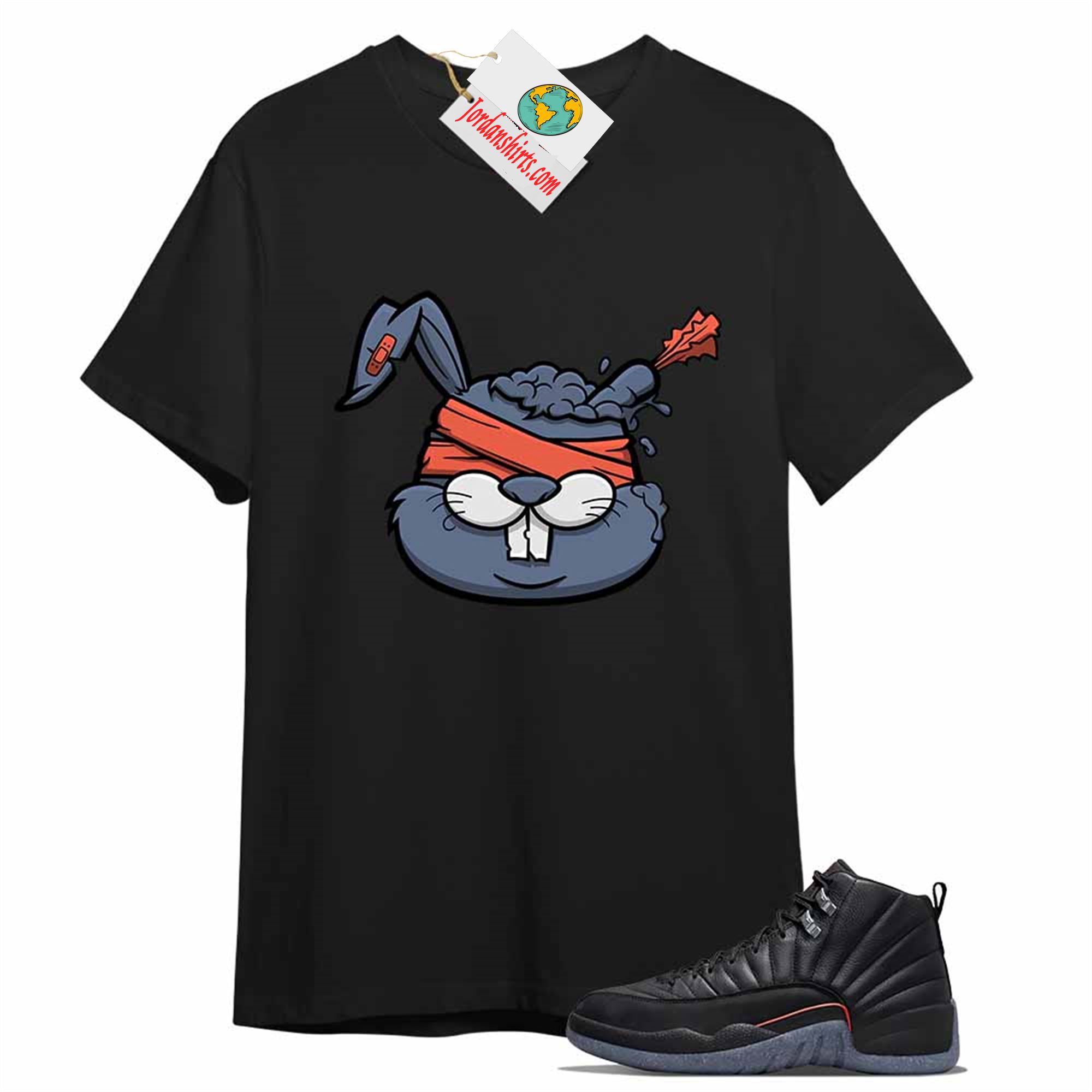Jordan 12 Shirt, Zombie Bunny Black T-shirt Air Jordan 12 Utility Grind 12s Full Size Up To 5xl