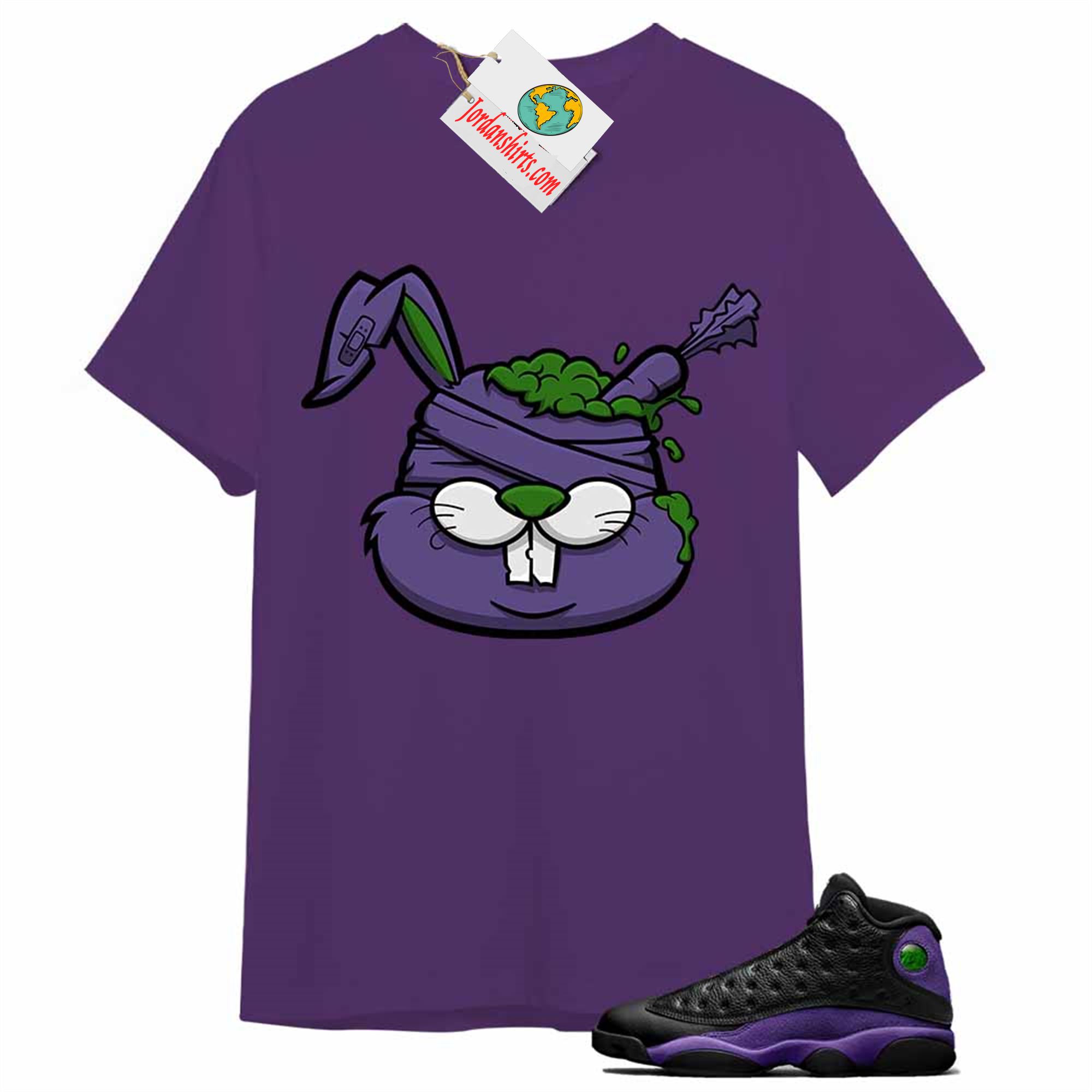 Jordan 13 Shirt, Zombie Bunny Purple T-shirt Air Jordan 13 Court Purple 13s Full Size Up To 5xl