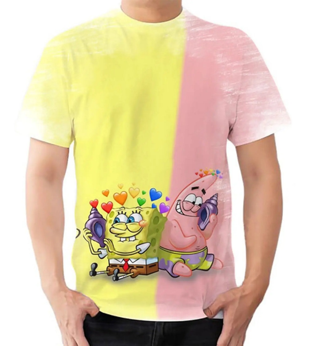 Gangster Spongebob Love With Shell Of Snail 3d Shirt Multi Color Full Size Up To 5xl