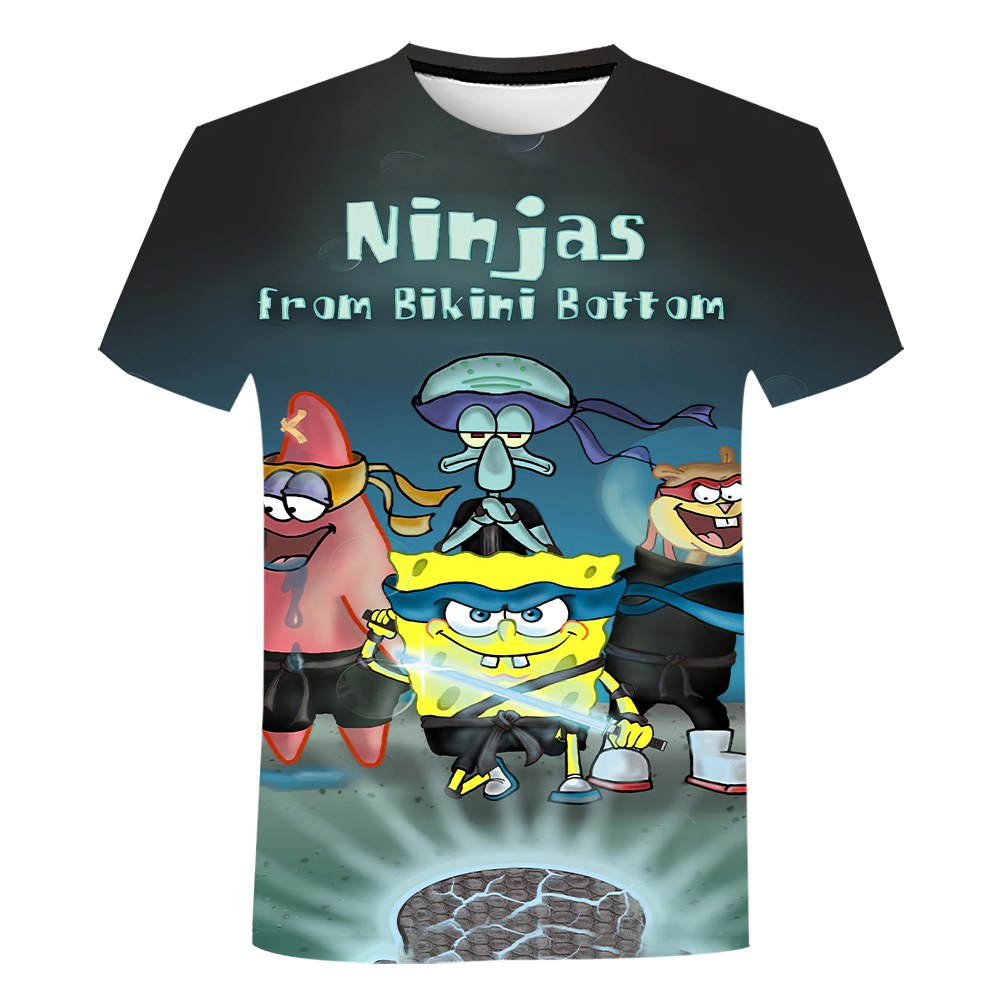 Gangster Spongebob Ninjas From Bikini Bottom 3d Shirt 1 Full Size Up To 5xl