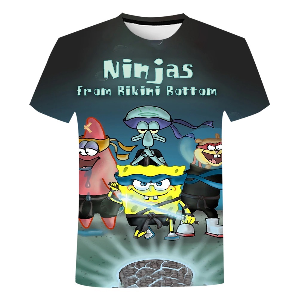 Gangster Spongebob Ninjas From Bikini Bottom 3d Shirt Plus Size Up To 5xl