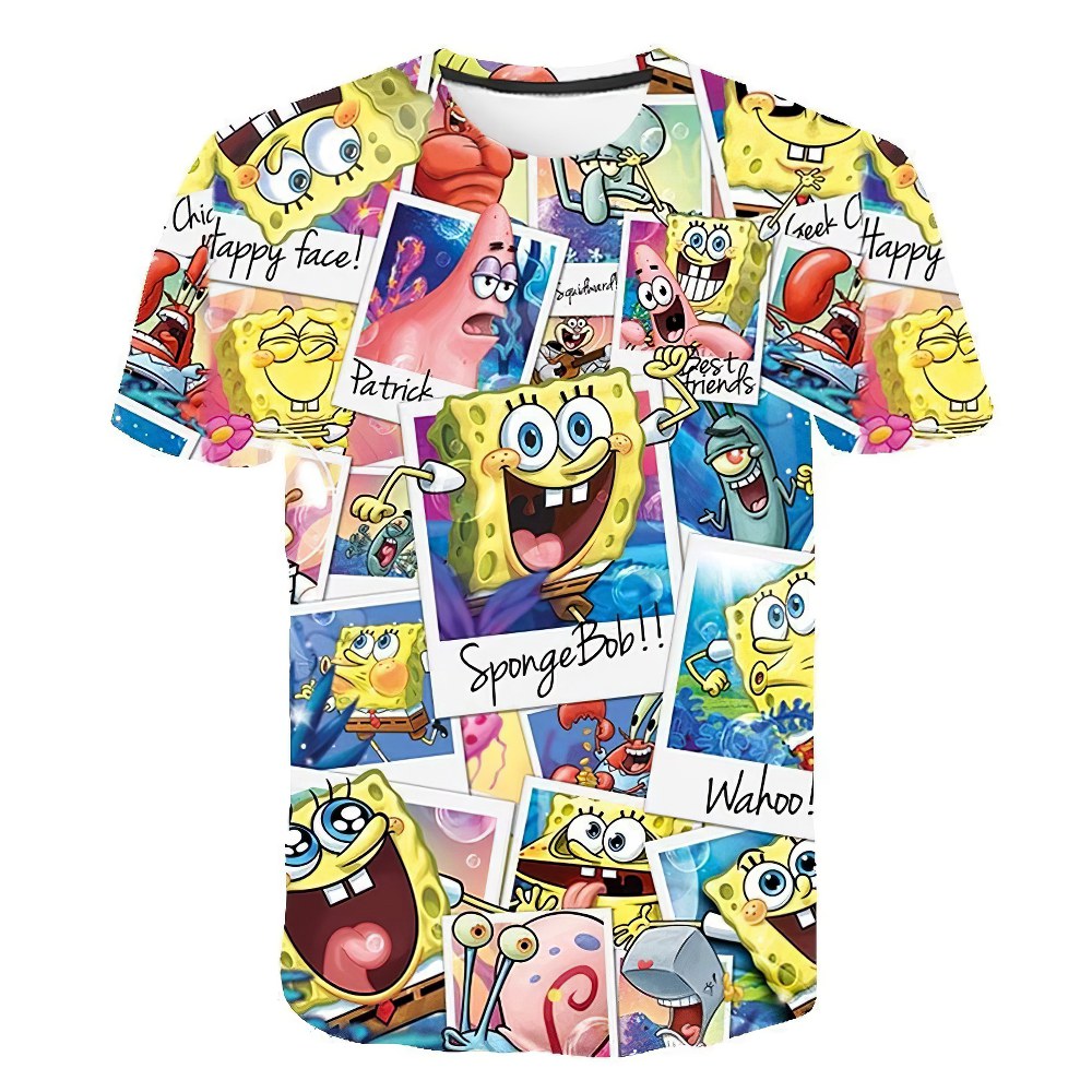Gangster Spongebob Patrick Happy Face Wahoo 3d Shirts Size Up To 5xl