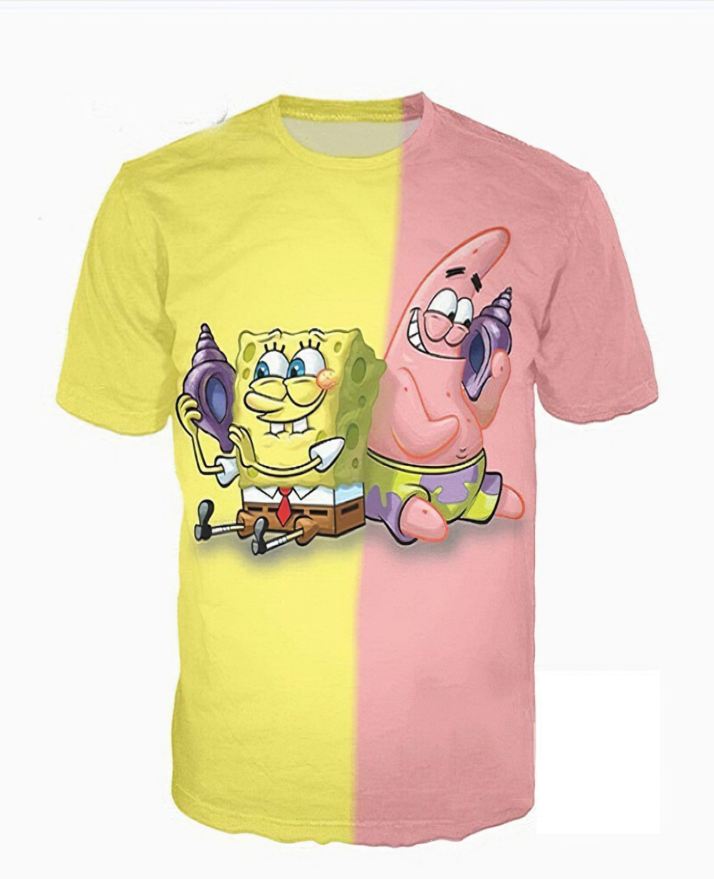 Gangster Spongebob Playing With Snail Shells 3d Shirt Size Up To 5xl