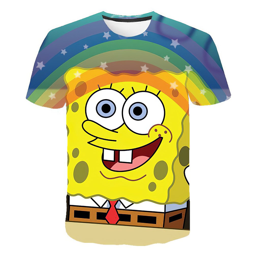 Gangster Spongebob Rainbow Camiseta De Esponja 3d Size Up To 5xl