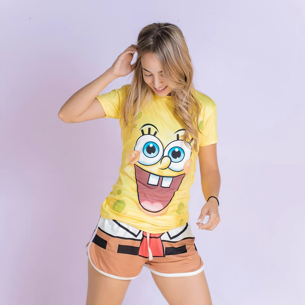 Gangster Spongebob Smile Face 3d Shirts Esponja Plus Size Up To 5xl