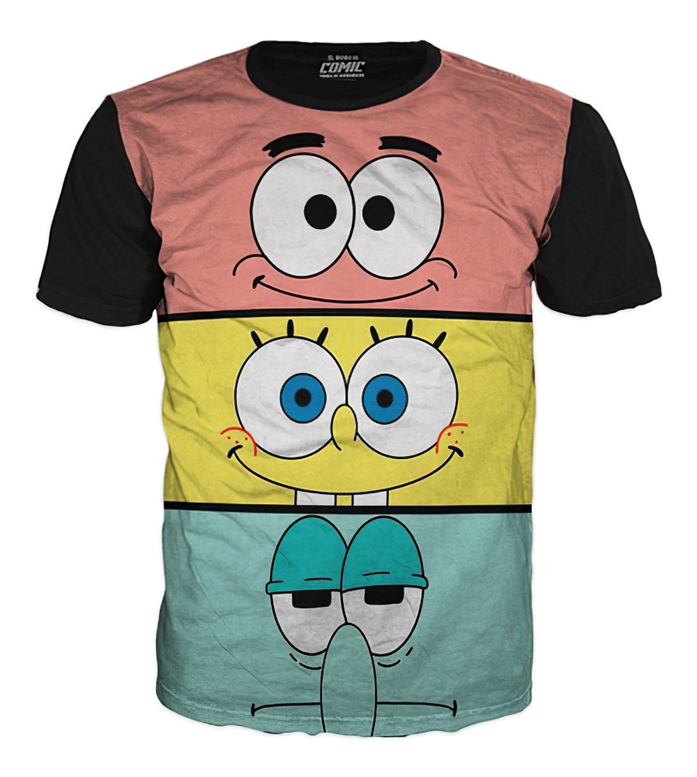 Gangster Spongebob With 3 Face Style Plus Size Up To 5xl