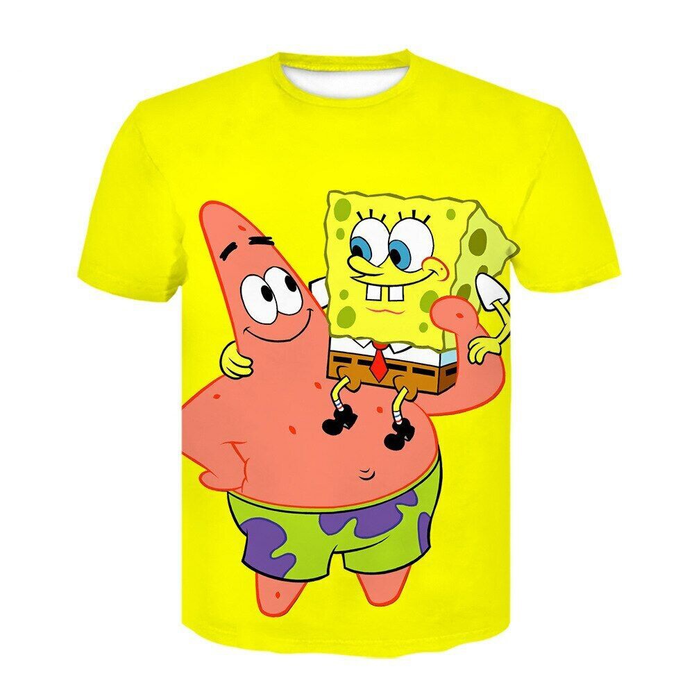 Gangster Spongebob Yellow 3d Shirts Plus Size Up To 5xl