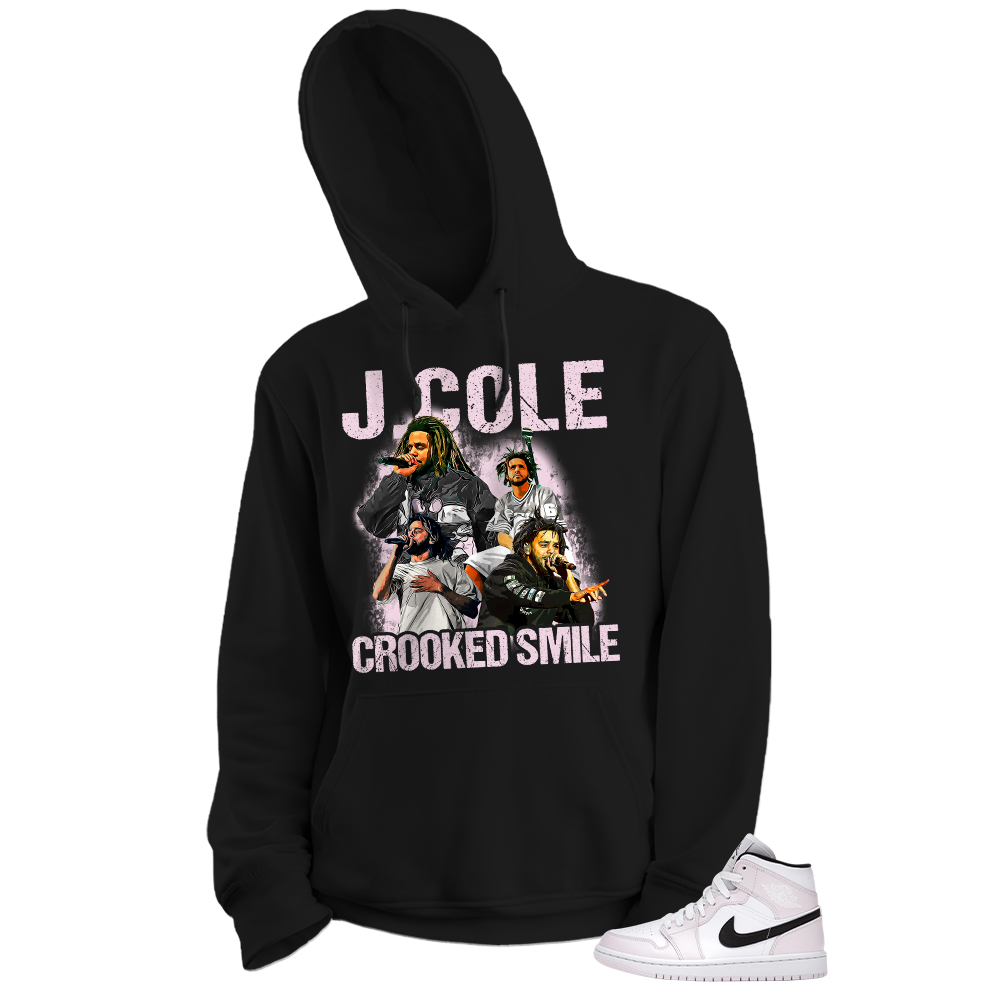Jordan 1 Hoodie, J Cole Bootleg Vintage Raptee Black Hoodie Air Jordan 1 Barely Rose 1s Full Size Up To 5xl