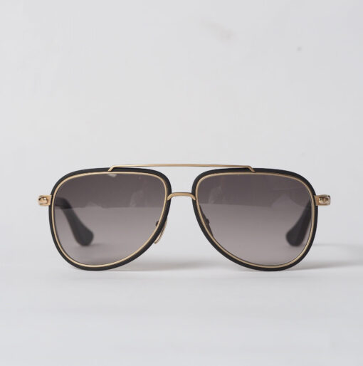 Chrome Hearts Glasses Sunglasses PREYANK – MATTE BLACKMATTE GOLD PLATEDWOOD EBONY WALNUT 1