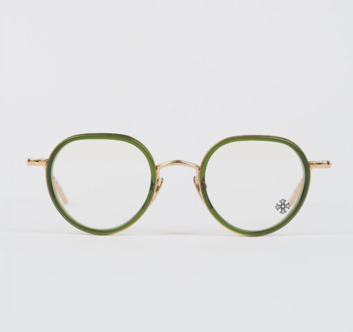 Chrome Hearts Glasses Sunglasses SQRTON – DARK OLIVEGOLD PLATED 1