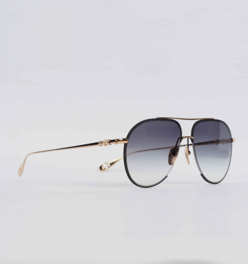 Chrome Hearts Glasses Sunglasses STEPPIN BLU – MATTE BLACKGOLD PLATED 2