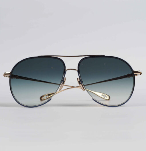 Chrome Hearts Glasses Sunglasses STEPPIN BLU – SKYSCRAPERGOLD PLATED 1