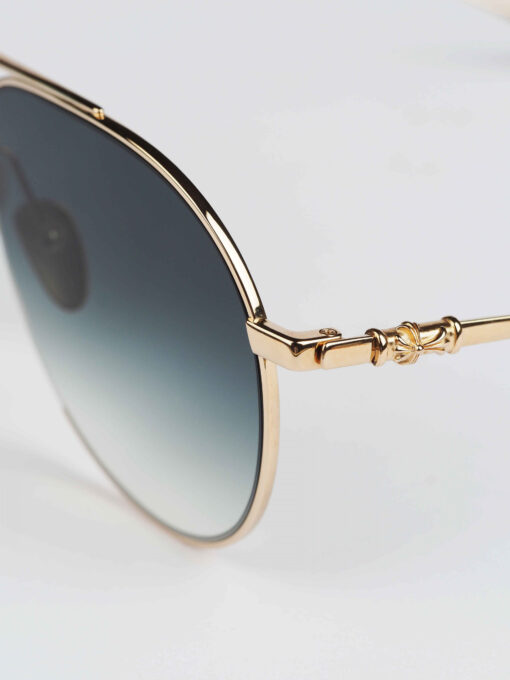 Chrome Hearts Glasses Sunglasses STEPPIN BLU – SKYSCRAPERGOLD PLATED 5