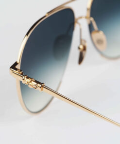 Chrome Hearts Glasses Sunglasses STEPPIN BLU – SKYSCRAPERGOLD PLATED 6