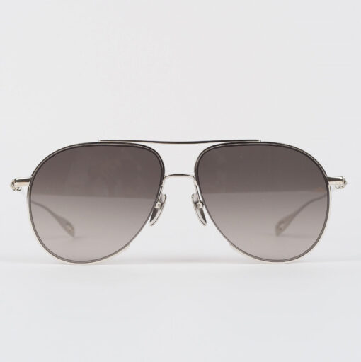 Chrome Hearts Glasses Sunglasses STEPPIN BLU – STAINLESS STEELDARK GREY GRADIENTSILVER 1