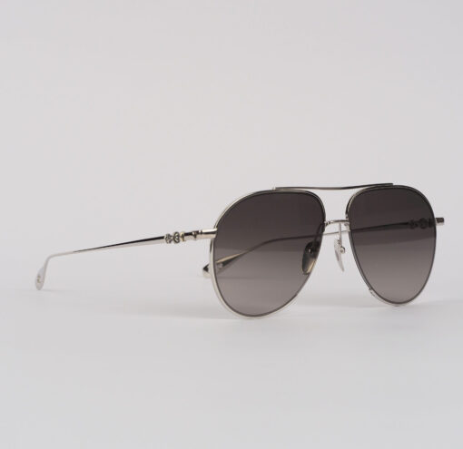 Chrome Hearts Glasses Sunglasses STEPPIN BLU – STAINLESS STEELDARK GREY GRADIENTSILVER 2