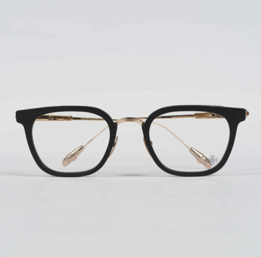 Chrome Hearts Glasses Sunglasses TELEVAGILIST – MATTE BLACK PLASTICGOLD PLATED 1