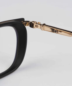 Chrome Hearts Glasses Sunglasses TELEVAGILIST – MATTE BLACK PLASTICGOLD PLATED 4