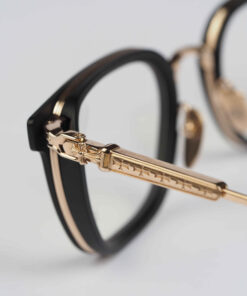 Chrome Hearts Glasses Sunglasses TELEVAGILIST – MATTE BLACK PLASTICGOLD PLATED 6