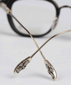 Chrome Hearts Glasses Sunglasses TELEVAGILIST – MATTE BLACKANTIQUE SILVER 1