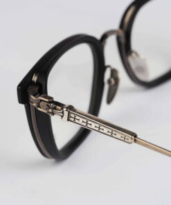 Chrome Hearts Glasses Sunglasses TELEVAGILIST – MATTE BLACKANTIQUE SILVER 9